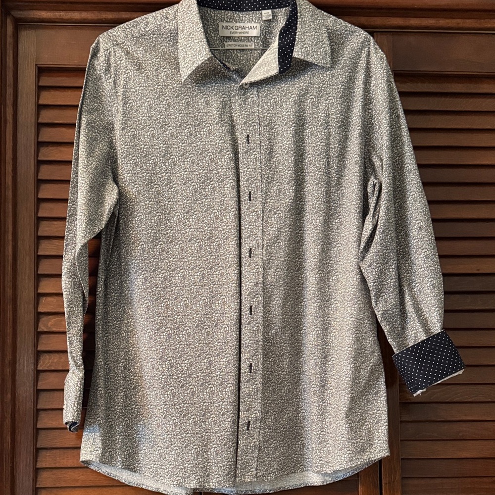 Gray Patterned Men's Shirt